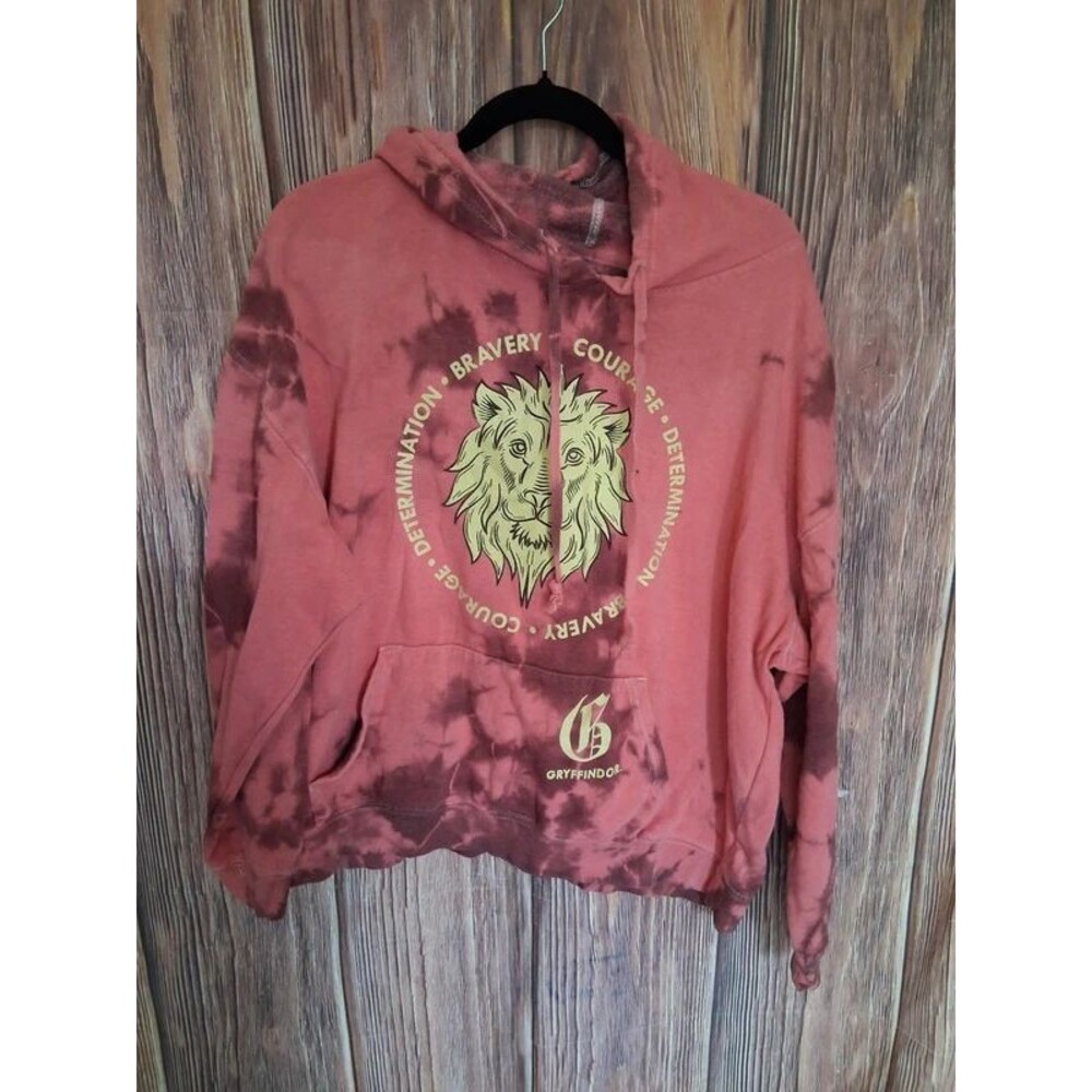 Harry Potter Gryffindor Tie Dye Acid Wash Hoodie Large